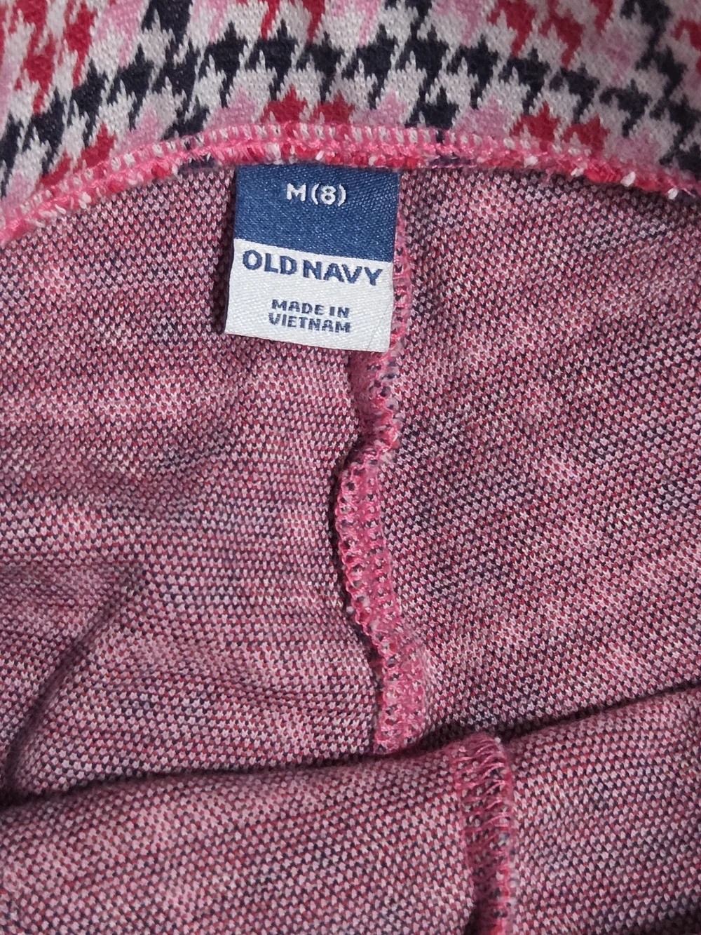 Old Navy Black Cardigan with Pink Smiley Dot Knit